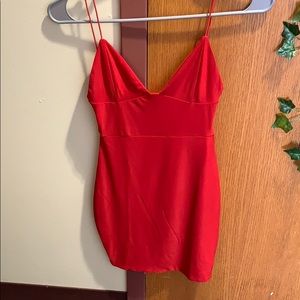 Red body on dress